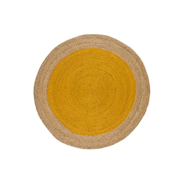 Musztardowo-naturalny okrągły dywan ø 120 cm Mahon – Universal