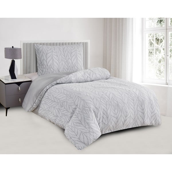 Szara żakardowa pościel jednoosobowa 140x200 cm Florida – My House-image-1