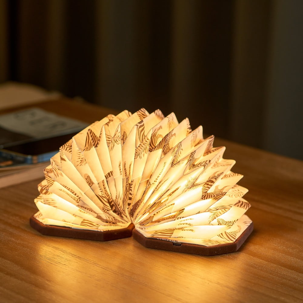Ciemnobrązowa dekoracja świetlna na USB Velvet Accordion – Gingko (zdjęcie 10)