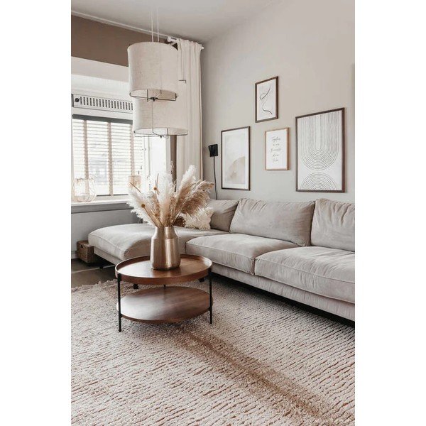 Ceglasto-beżowy bawełniany dywan 140x200 cm Duetto Toffee – Lorena Canals-image-4