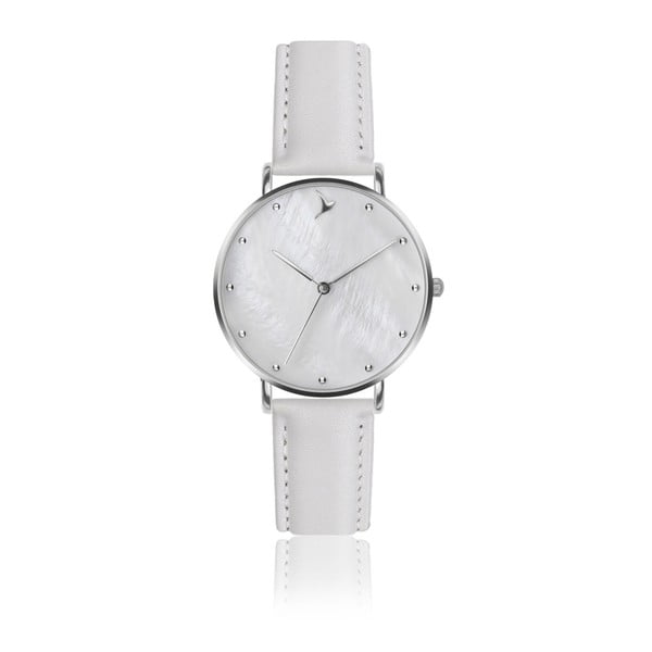 Zegarek damski z białym paskiem ze skóry Emily Westwood Dream