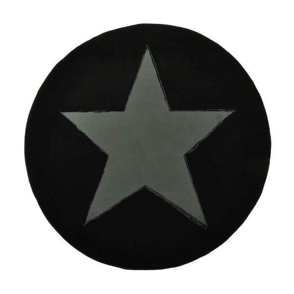 Czarny dywan dziecięcy Hanse Home Star, ⌀ 140 cm