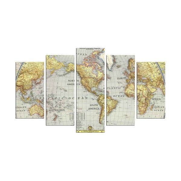 Obraz wieloczęściowy Map Of the World Big