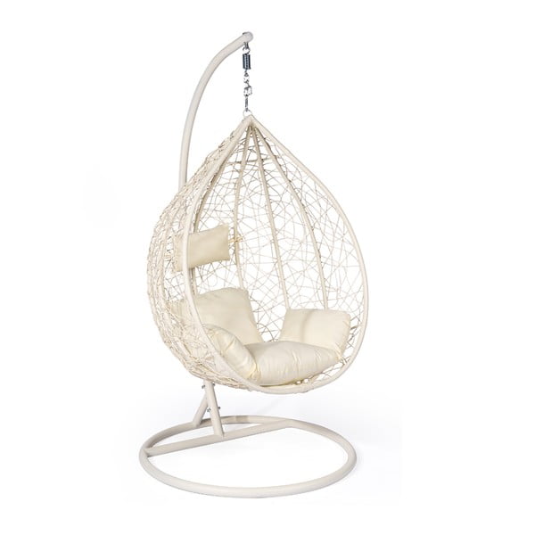 Kremowy fotel wiszący ze sztucznego rattanu  Bonami Selection Noela-image-1