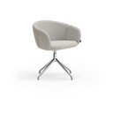 Jasnoszary tapicerowany fotel jadalniany z podłokietnikami Add – Teulat