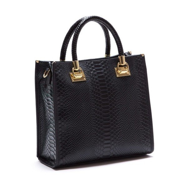 Skórzana torebka Luisa Vannini 8032 Nero-image-2