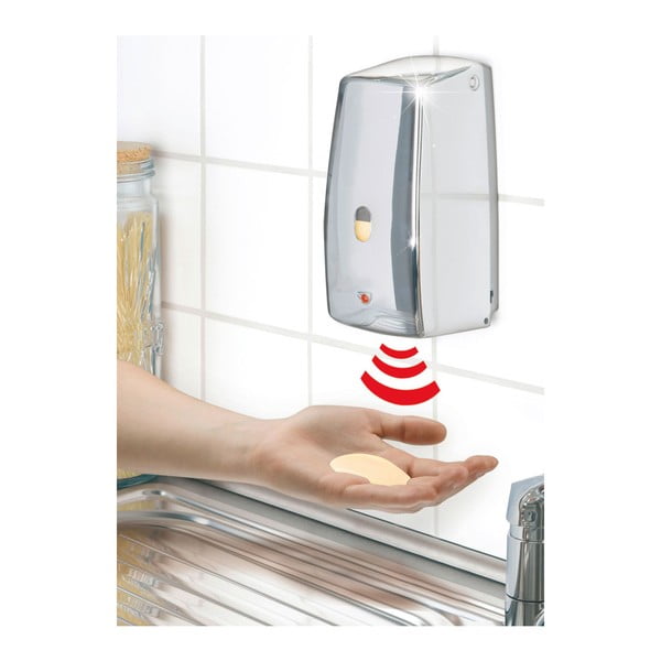 Dozownik do mydła w kolorze chromu z czujnikiem Wenko Treviso-image-1