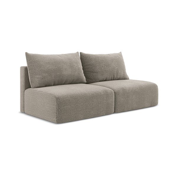 Beżowa rozkładana/ze schowkiem sofa 216 cm Kalena – Makamii-image-2