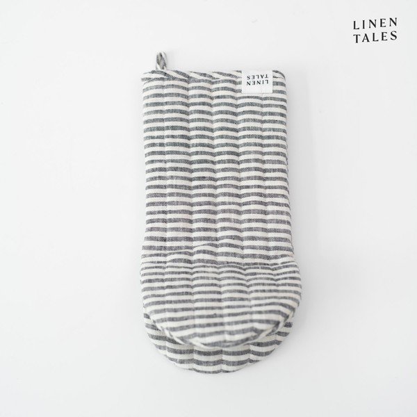 Lniana rękawica kuchenna Thin Black Stripes – Linen Tales-image-2