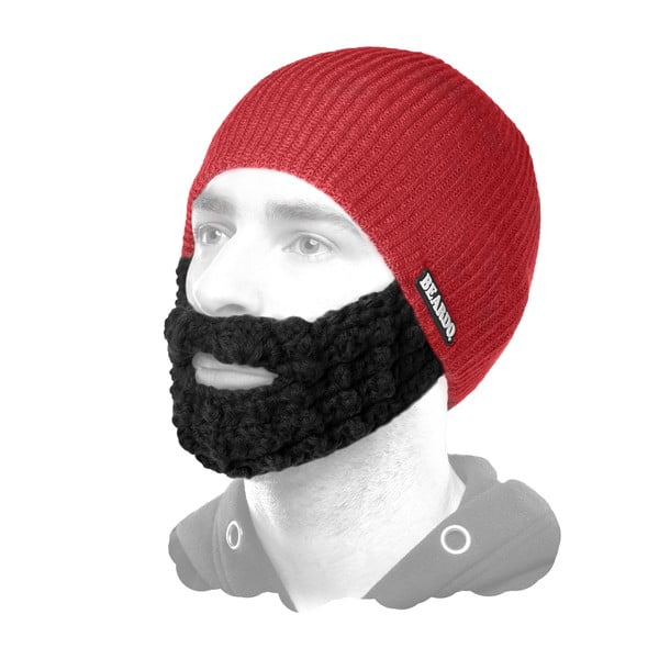 Czerwona czapka  z czarną brodą Beardo Attached-image-2