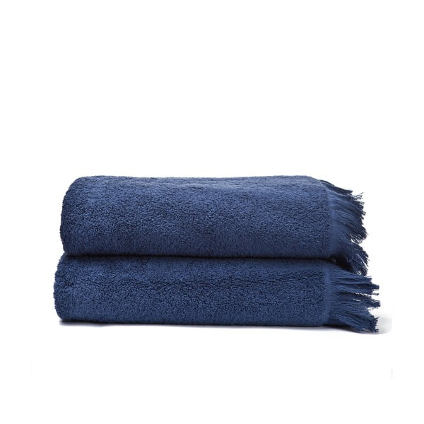 Zestaw 2 niebieskich ręczników kąpielowych z bawełny Casa Di Bassi Bath, 70x140 cm