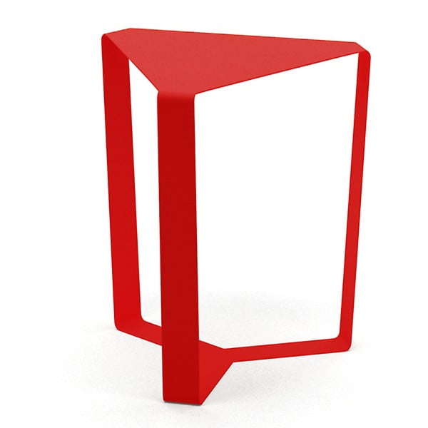 Czerwony stolik MEME Design Finity, wys. 40 cm