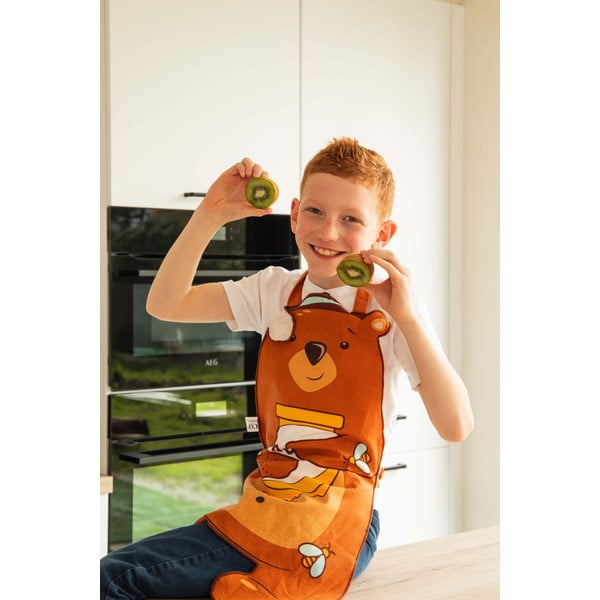 Fartuszek dziecięcy z bawełny z recyklingu Honey – Tiseco Home Studio-image-1