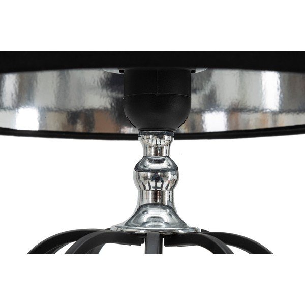 Lampa stołowa w czarno-srebrnym kolorze z tekstylnym kloszem (wys. 44,5 cm) Darky – Mauro Ferretti-image-3