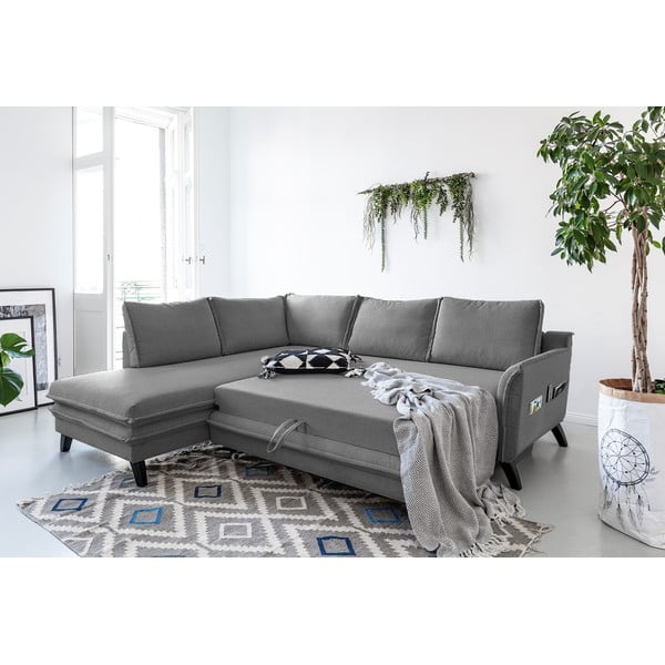 Szary narożnik rozkładany Miuform Charming Charlie L, lewostronny-image-3