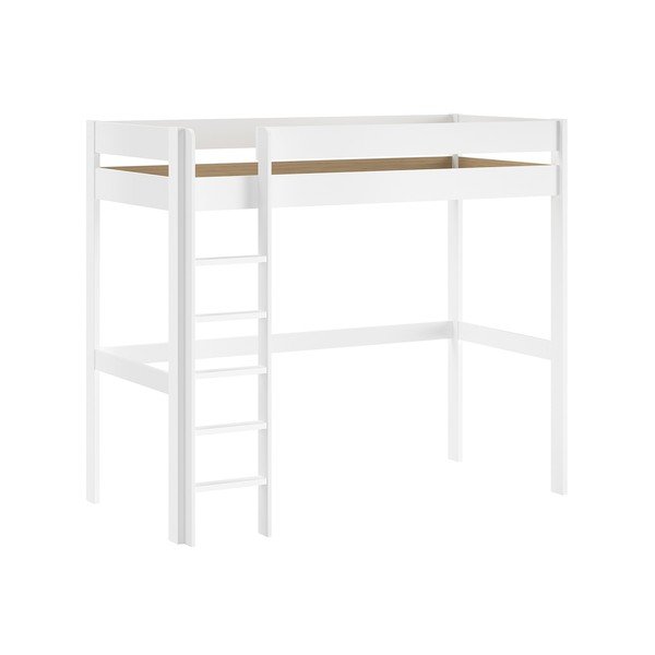 Białe podwyższone łóżko dziecięce ze stelażem 90x200 cm Primo – Vipack