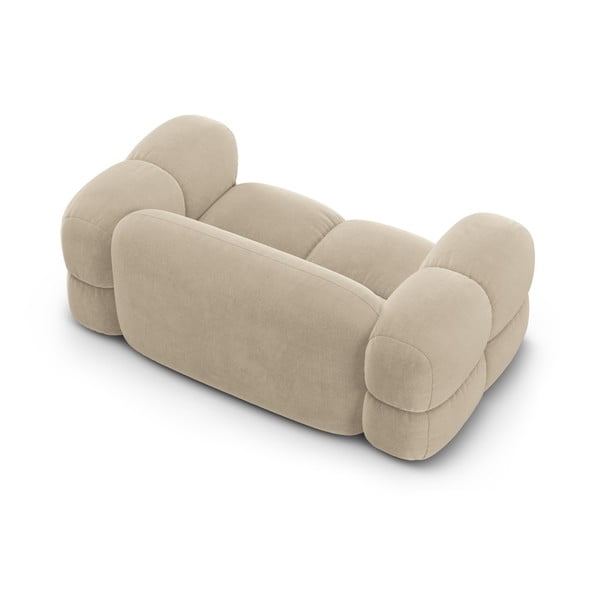 Beżowa aksamitna sofa 180 cm Loretto – Cosmopolitan Design-image-4