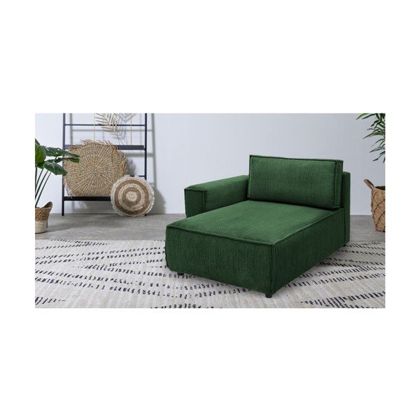 Zielony sztruksowy moduł sofy (lewostronny) Nihad modular – Bobochic Paris-image-1