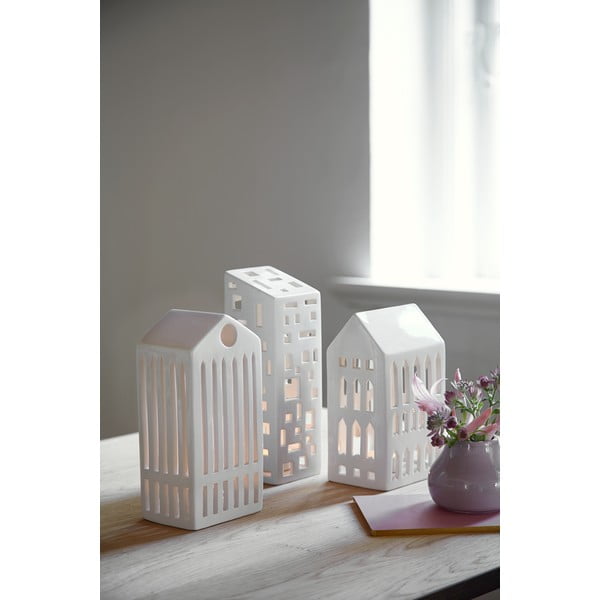Biały ceramiczny świecznik Kähler Design Urbania Lighthouse High Building-image-3