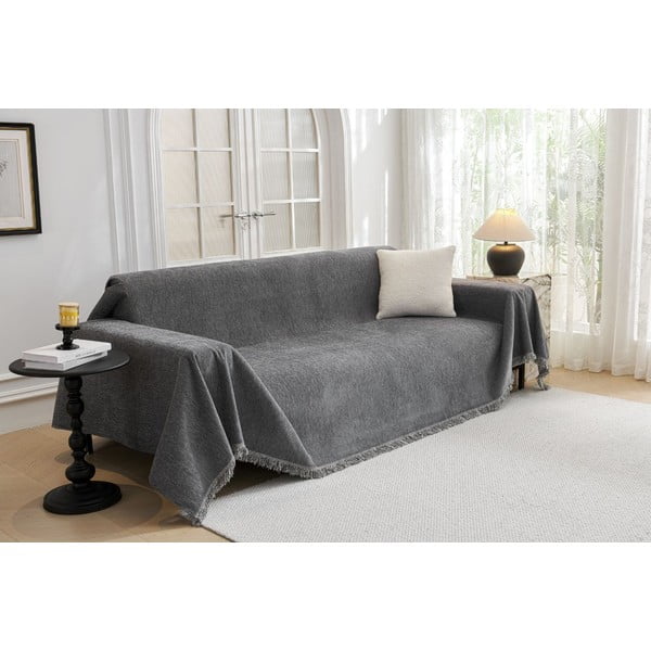 Ciemnoszary pokrowiec na sofę 3-osobowy Talo – Filumi-image-1