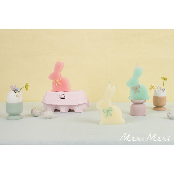 Wielkanocne świece zestaw 3 szt. czas palenia 2 h Bunny – Meri Meri-image-2