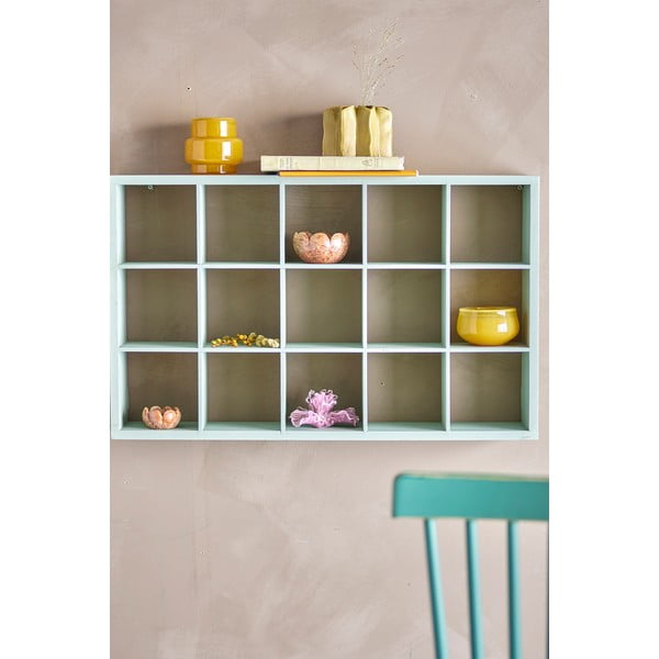 Jasnozielona wielopoziomowa półka z litego drewna jodłowego 67 cm Preston – Bloomingville-image-1