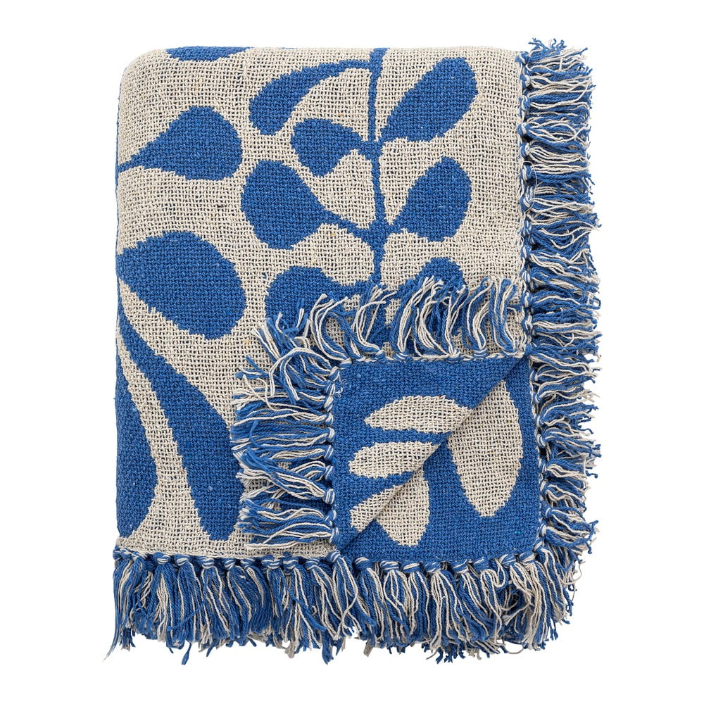 Niebieski koc 130x160 cm Nevine – Bloomingville
