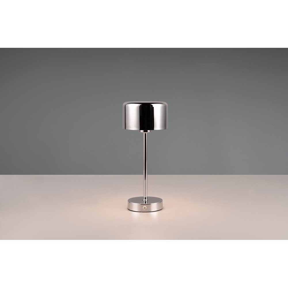 Lampa stołowa LED w kolorze srebra z połyskiem ze ściemniaczem (wys. 30 cm) Jeff – Reality (zdjęcie 4)