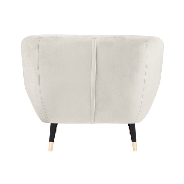 Kremowy fotel z czarnymi nogami Mazzini Sofas Benito-image-3