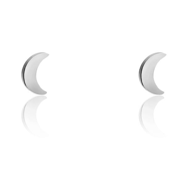 Damskie kolczyki ze stali nierdzewnej w srebrnym kolorze w kształcie księżyca Emily Westwood