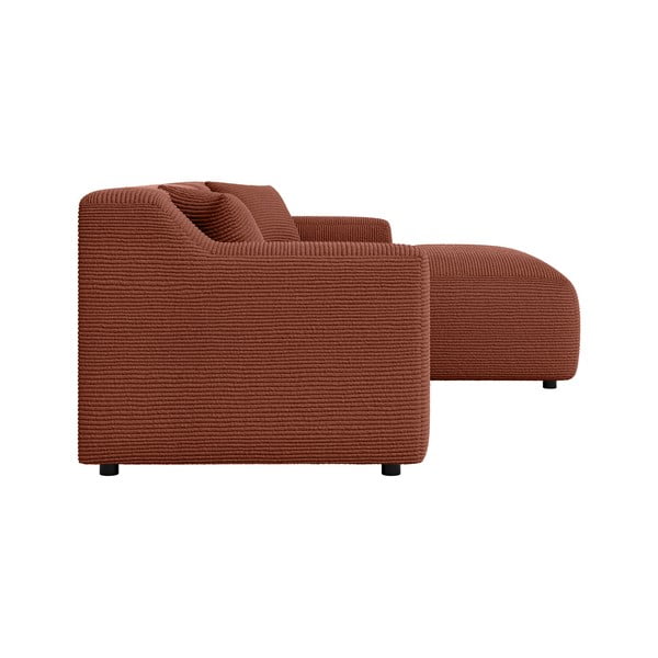 Ceglasty sztruksowy narożnik (prawostronny/z szezlongiem) Martin – Ropez-image-3