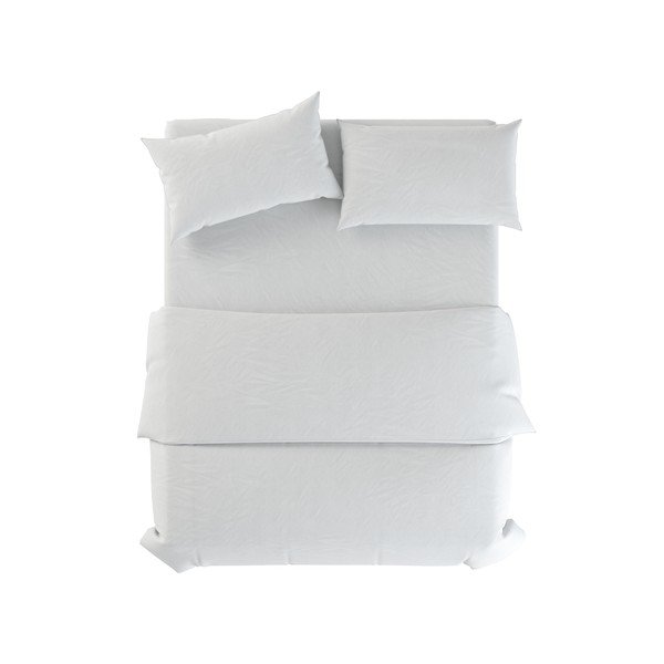 Biała lniana pościel jednoosobowa 135x200 cm Blanco – Native Natural