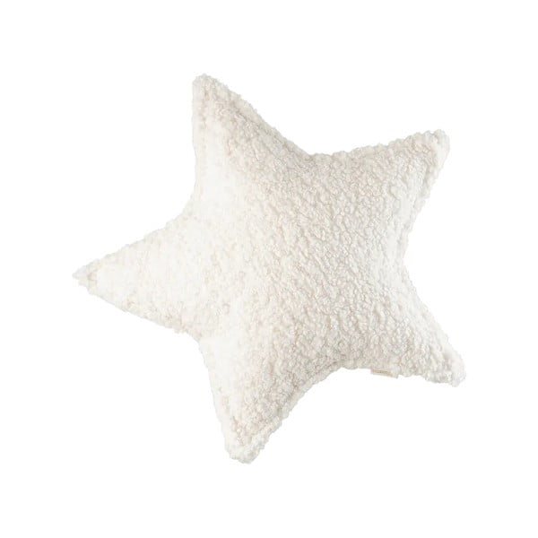 Kremowa poduszka na sofę dziecięcą z materiału bouclé Star – Wigiwama
