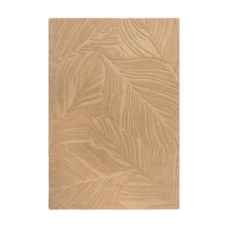 Jasnobrązowy dywan wełniany Flair Rugs Lino Leaf, 160x230 cm