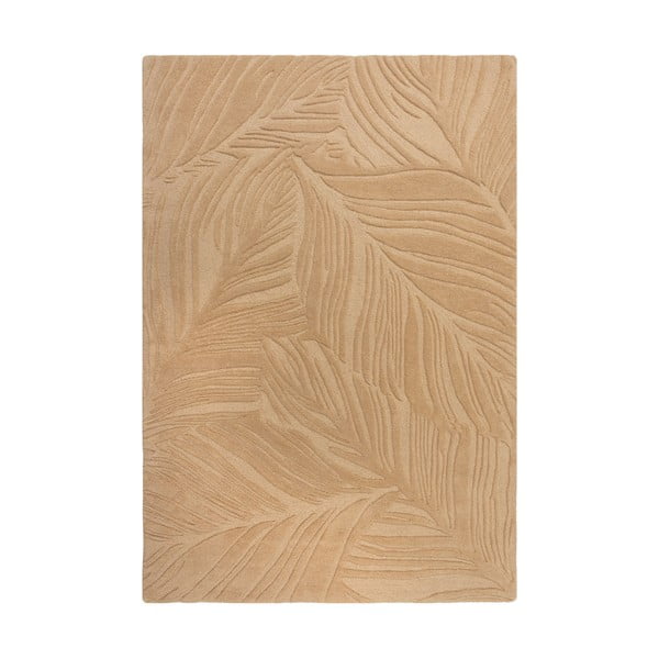 Jasnobrązowy dywan wełniany Flair Rugs Lino Leaf, 120x170 cm