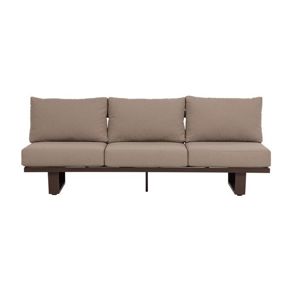 Brązowa tapicerowana sofa ogrodowa Bear – WOOOD