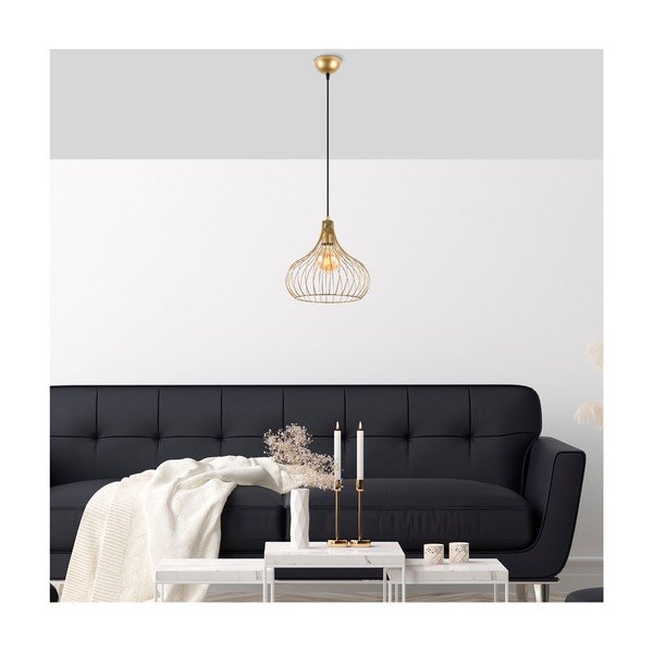 Lampa wisząca z metalowym kloszem ø 22 cm Teldemia – Opviq lights-image-1