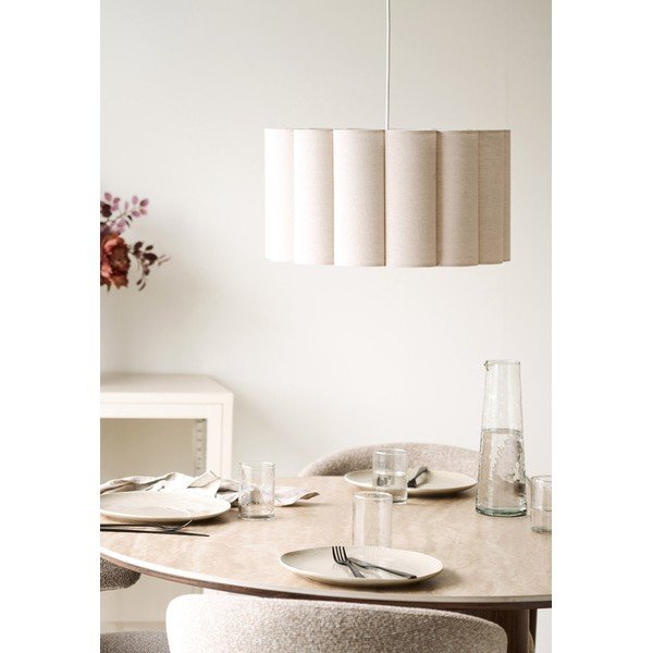 Beżowa lniana lampa wisząca ø 45 cm Watton – House Nordic-image-1