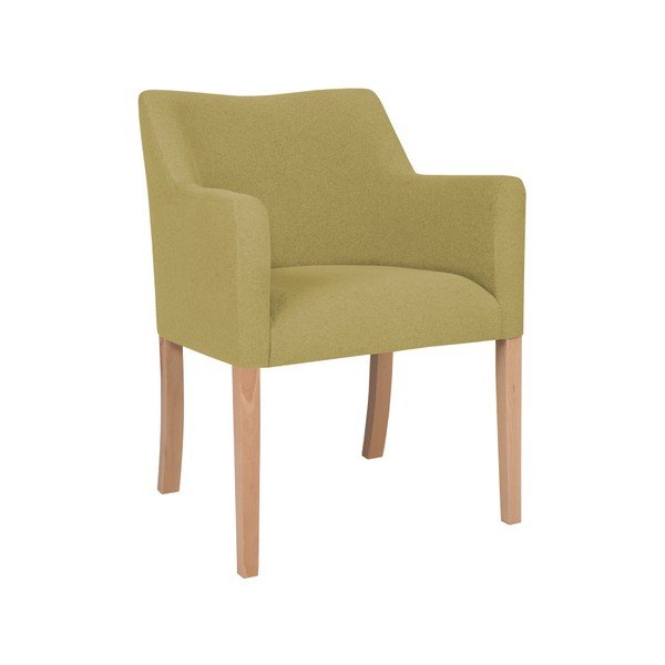 Żółty fotel z podłokietnikami Micadoni Home Marcino-image-4