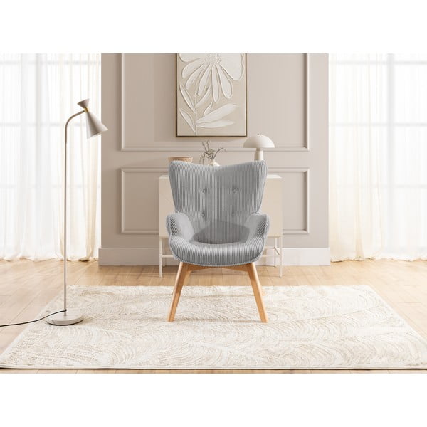 Szary sztruksowy fotel Niko – Ropez-image-1