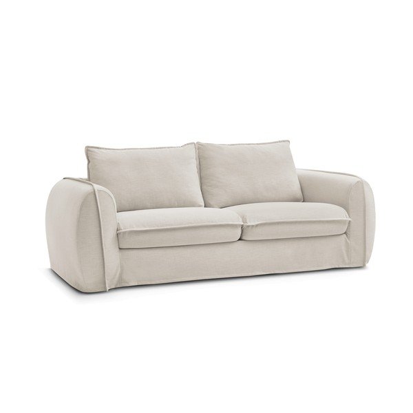 Beżowa sofa do spania/rozkładana 216 cm Archimede – Bobochic Paris-image-3