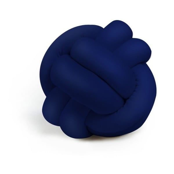 Ciemnoniebieska poduszka Knot Decorative Cushion, ⌀ 25 cm