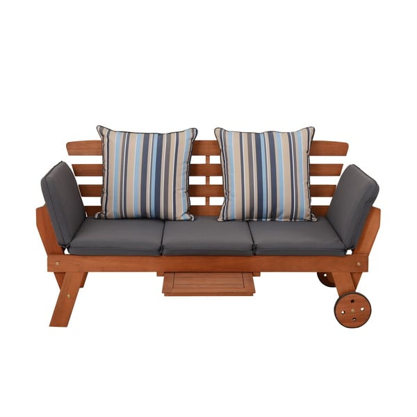 Brązowa drewniana ławka ogrodowa Rincon – Garden Pleasure-image-2