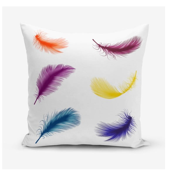Poszewka na poduszkę z domieszką bawełny Minimalist Cushion Covers Feathers, 45x45 cm