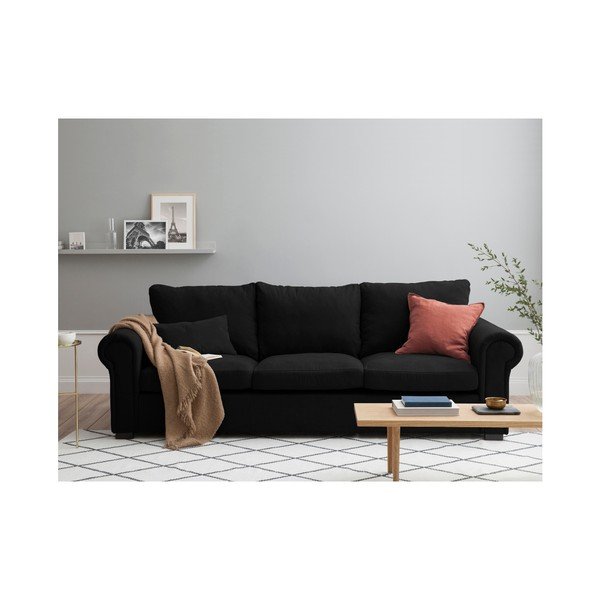Czarna sofa Windsor & Co Sofas Hermes, 245 cm-image-2