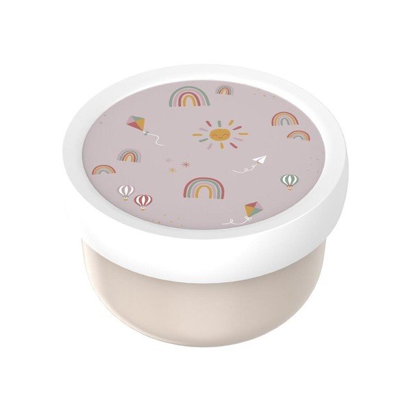 Beżowy plastikowy pojemnik śniadaniowy dla dzieci Sunshine & Rainbow – Mepal