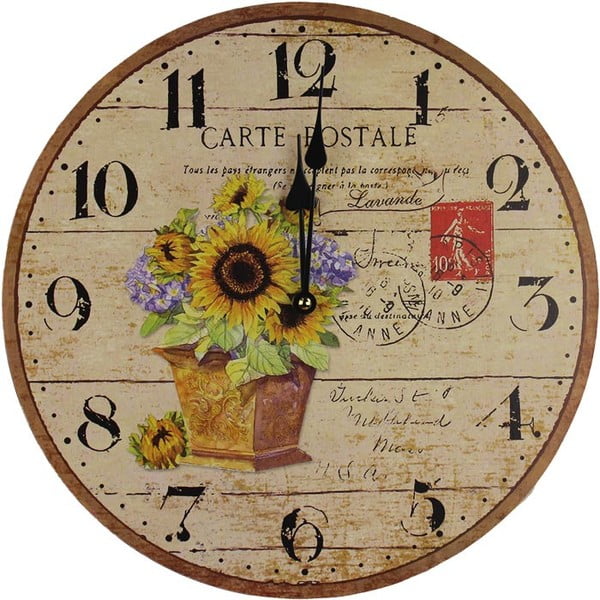 Zegar Sunflower Post, 34 cm
