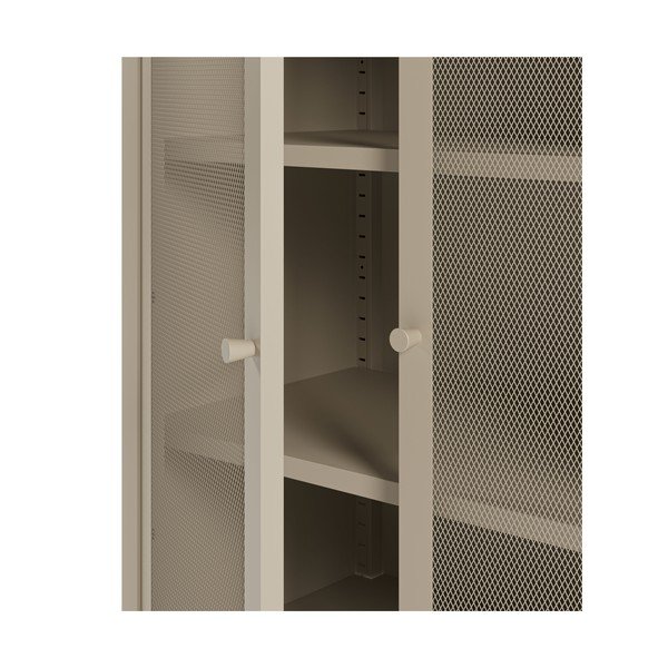 Kremowa metalowa szafka 70x100x40 cm Fayna – Marckeric-image-4