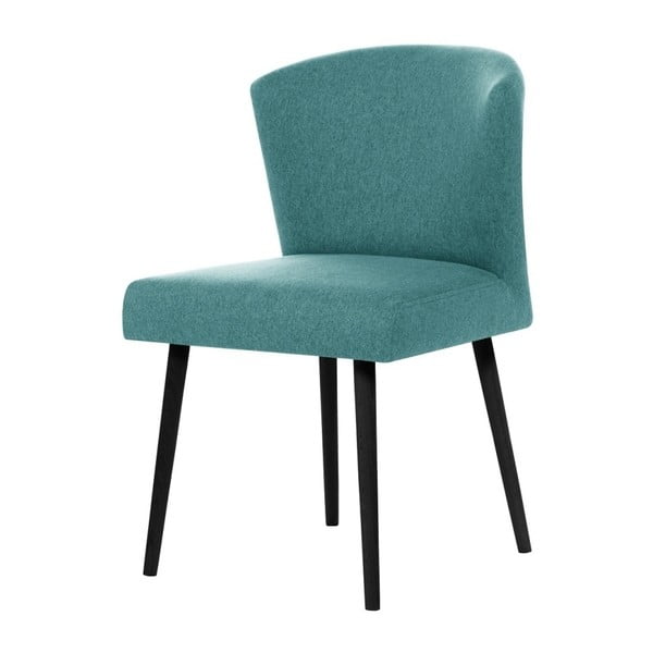Błękitne krzesło z czarnymi nogami Rodier Richter