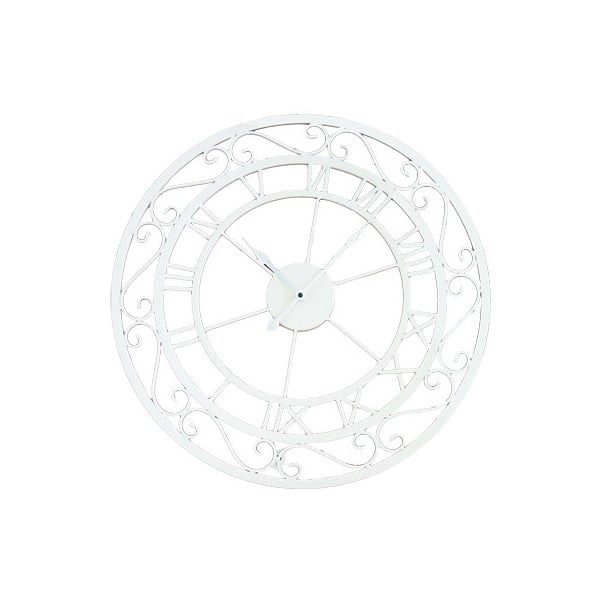 Zegar ścienny Metall White, 55 cm
